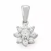 blomst diamantanheng i 14 karat hvitt gull 0,33 ct