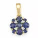 rundt safir anheng i 14 karat gull 0,024 ct 0,75 ct