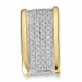 diamant anheng i 14 karat gull og hvitt gull 0,334 ct