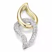 Trendy diamant anheng i 14 karat gull og hvitt gull 0,202 ct