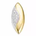 Ovalt diamant anheng i 14 karat gull og hvitt gull 0,214 ct