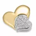 hjerte diamant anheng i 14 karat gull og hvitt gull 0,151 ct
