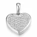 hjerte diamant anheng i 14 karat hvitt gull 0,22 ct