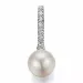 perle diamantanheng i 14 karat hvitt gull 0,119 ct