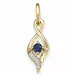 safir diamantanheng i 14 karat gull 0,042 ct