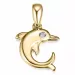 delfin diamant anheng i 14 karat gull 0,01 ct