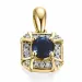 safir anheng i 14 karat gull 0,07 ct 0,45 ct