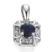 safir anheng i 14 karat hvitt gull 0,07 ct 0,45 ct