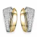 diamant creol i 14 karat gull og hvitt gull med diamant 