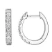 diamant creol i 14 karat hvitt gull med diamant 