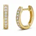 12 mm diamant creol i 14 karat gull med diamant 