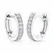 12 mm diamant creol i 14 karat hvitt gull med diamant