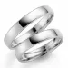 4 mm gifteringer i 14 karat hvitt gull - par