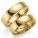 Brede 6 mm gifteringer i 14 karat gull - par