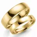 6 og 4 mm gifteringer i 9 karat gull - par