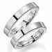 4 mm gifteringer i 9 karat hvitt gull - par