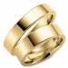 5 og 6 mm gifteringer i 14 karat gull - par