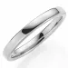 smal 3 mm giftering i 14 karat hvitt gull