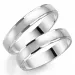 4 mm gifteringer i 9 karat hvitt gull - par