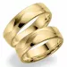 Mønster 6 mm gifteringer i 9 karat gull - par
