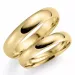 5 og 3 mm gifteringer i 14 karat gull - par