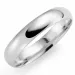 5 mm giftering i 14 karat hvitt gull