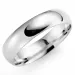 bred 6 mm giftering i 9 karat hvitt gull