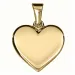 13 x 12,5 mm hjerte anheng i 8 karat - Amoré
