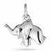 elefant anheng i rodinert sølv