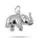 Elegant elefant anheng i sølv