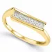 Elegant abstrakt diamant ring i 9 karat gull og hvitt gull 0,01 ct