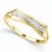 abstrakt diamant ring i 9 karat gull og hvitt gull 0,02 ct