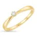 0,05 ct diamant solitairering i 9 karat gull 0,05 ct