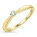 0,05 ct diamant solitairering i 9 karat gull 0,05 ct