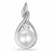 Perle diamantanheng i 9 karat hvitt gull 0,03 ct