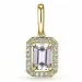 morganit diamantanheng i 9 karat gull 0,78 ct 0,11 ct