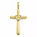 kors diamant anheng i 9 karat gull 0,01 ct