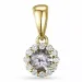 Rundt morganit diamantanheng i 9 karat gull 0,07 ct 0,22 ct