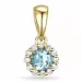 Topas diamantanheng i 9 karat gull 0,07 ct 0,30 ct