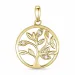 livets tre diamant anheng i 9 karat gull 0,02 ct
