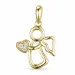 engel diamant anheng i 9 karat gull 0,02 ct