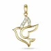 fugl diamant anheng i 9 karat gull 0,06 ct