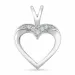 hjerte diamant anheng i 9 karat hvitt gull 0,05 ct