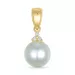 perle diamantanheng i 9 karat gull 0,02 ct