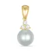 perle diamantanheng i 9 karat gull 0,09 ct