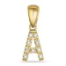 bokstav a diamant anheng i 9 karat gull 0,05 ct