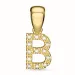bokstav b diamant anheng i 9 karat gull 0,08 ct