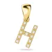 bokstav h diamant anheng i 9 karat gull 0,07 ct
