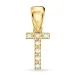 bokstav t diamant anheng i 9 karat gull 0,05 ct