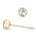 2 x 0,15 ct  morganit solitaireørepynt i 9 karat gull med morganit 